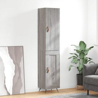 kõrge kapp, hall Sonoma tamm, 34,5x34x180 cm, tehispuit