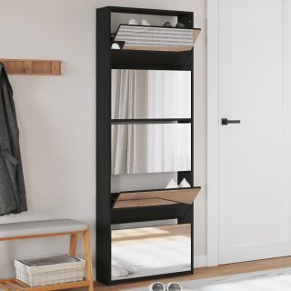 kingakapp peegliga 5 sahtlit, must 63 x 17 x 102,5 cm