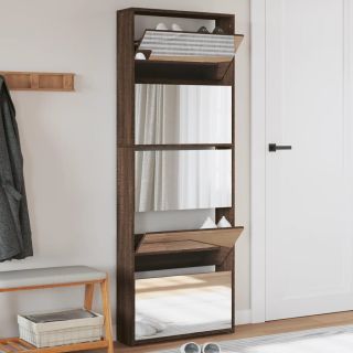 5 sahtliga kingakapp peegliga, pruun tamm, 63x17x169,5 cm