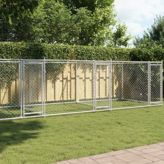 koeraaedik, ustega, hall, 8 x 2 x 1,5 m, tsingitud teras