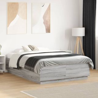 voodiraam, hall Sonoma tamm, 135 x 190 cm, tehispuit