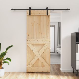 раздвижная дверь с фурнитурой 80 x 210 см, сосна