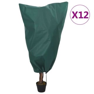 pingutusnööriga taime fliiskatted 12 tk, 70 g/m², 0,8x1 m