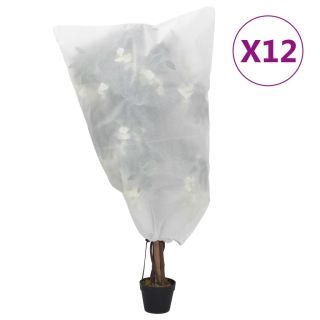 pingutusnööriga taime fliiskatted 12 tk, 70 g/m², 0,8x1 m