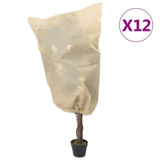 pingutusnööriga taime fliiskatted 12 tk, 70 g/m², 0,8x1 m