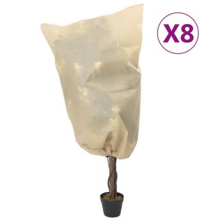 pingutusnööriga taime fliiskatted 8 tk, 70 g/m², 0,8x1 m
