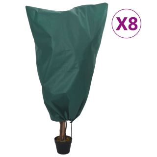 pingutusnööriga taime fliiskatted 8 tk, 70 g/m², 0,8x1 m