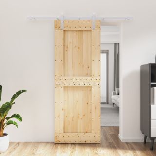 раздвижная дверь с фурнитурой 80 x 210 см, сосна