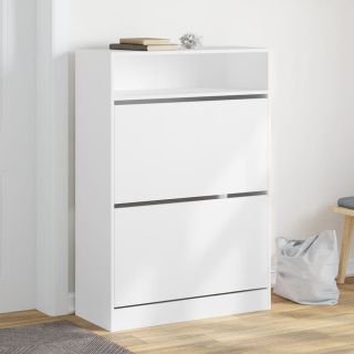 jalanõudekapp, 2 klappuksega, valge, 80 x 34 x 116 cm