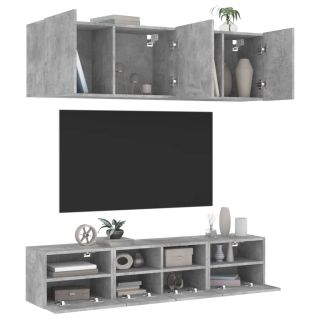 5-osaline telerikappide komplekt, betoonhall, tehispuit