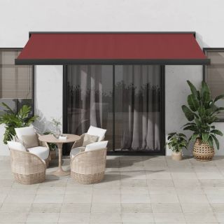 automaatselt sissetõmmatav varikatus, veinipunane, 400x300 cm