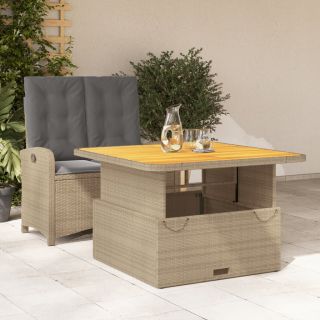 2-osaline aiamööbli komplekt patjadega, beež, polürotang