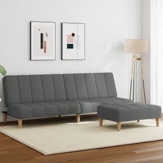 2-kohaline diivanvoodi jalapingiga, tumehall, kangas