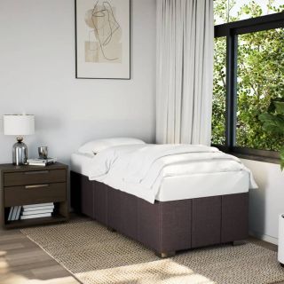 voodiraam ilma madratsita Tumepruun 80x200 cm kangas
