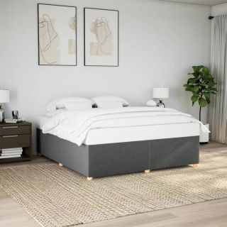 voodiraam ilma madratsita, tumehall, 200 x 200 cm, kangas