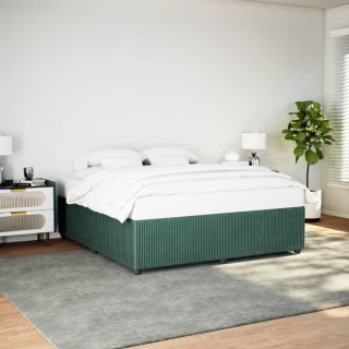 Voodiraam ilma Madratsita Tumeroheline 200x200 cm samet