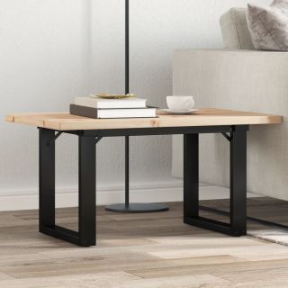 kohvilaud, O-raam, 80 x 50 x 40,5 cm, männipuit ja teras