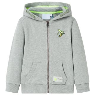 Laste dressipluus, luku ja kapuutsiga, helehall/khaki, 104