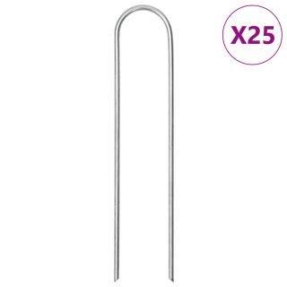 U-kujulised maavaiad 25 tk, 15 x 3,5 cm, tsingitud teras