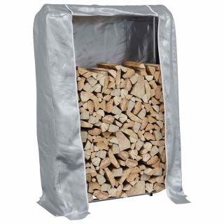 Подставка для дров с чехлом от дождя, 100x25x150 см, оцинкованная сталь