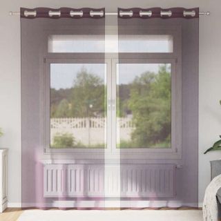 Voile kardinad läbivõredega 2 tk Lilla 140x245 cm