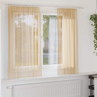 Aasadega Voile kardinad 2 tk Liiv 140x140 cm