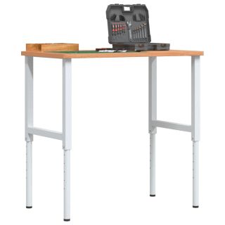 töölaud, 100 x 60 x (71,5-98) cm, pöök, ristkülikukujuline