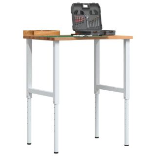 töölaud, helepruun, 80x60x(71,5-98) cm, tammepuit
