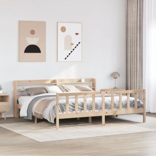 voodiraam ilma madratsita, 200 x 200 cm, männipuit