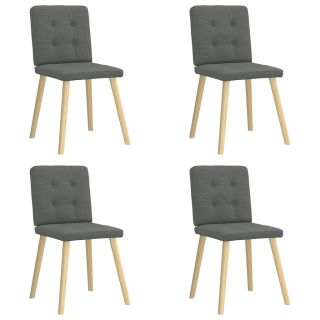 pööratavad söögitoolid 4 tk, tumehall, kangas