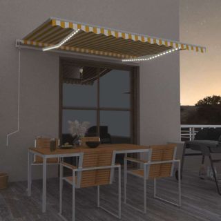 automaatne varikatus LED, tuuleandur 400x300 cm kollane/valge