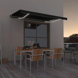 kokkupandav varikatus LEDiga, 400 x 350 cm, antratsiithall