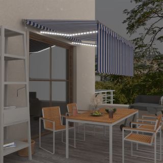 автоматическая маркиза, датчик ветра, светодиод, 3x2,5 м синий, белый