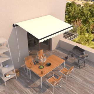 automaatselt sissetõmmatav varikatus, 350x250 cm kreemjas