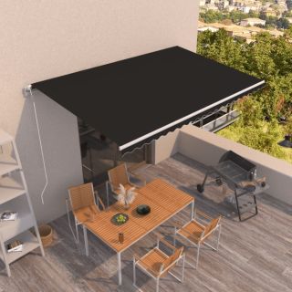 automaatselt sissetõmmatav varikatus, 500x350 cm, antratsiit