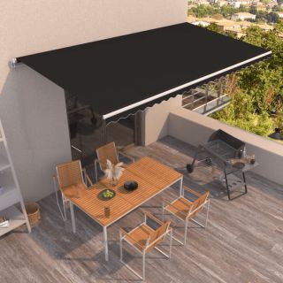 automaatselt sissetõmmatav varikatus 600x350 cm antratsiithall