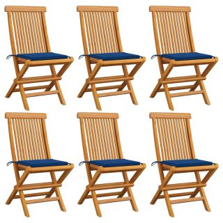 aiatoolid sügavsiniste istmepatjadega, 6 tk, tiikpuu
