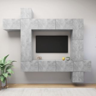 9-osaline telerikappide komplekt, betoonhall, tehispuit