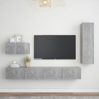 4-osaline telerikapikomplekt, betoonhall, tehispuit