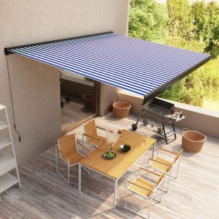 käsitsikasutatav varikatus 500 x 300 cm, sinine ja valge