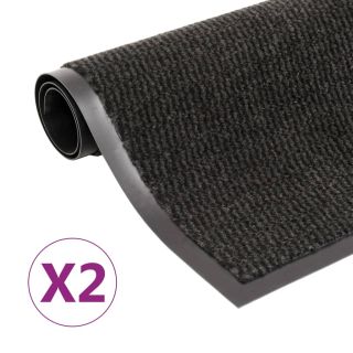 uksematid 2 tk, kandiline, 60 x 90 cm, must