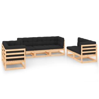 7-osaline aiadiivanikomplekt patjadega, männipuit