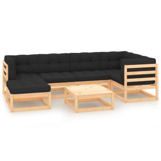 7-osaline aiadiivanikomplekt patjadega, männipuit
