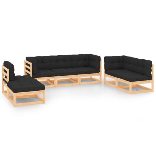 7-osaline aiadiivanikomplekt patjadega, männipuit
