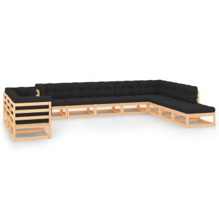 11-osaline aiadiivanikomplekt patjadega, antratsiithall, mänd