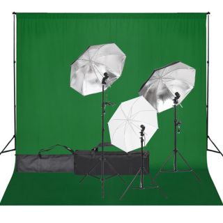 fotostuudio komplekt valgustuse ja taustapildiga