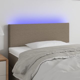 LED-voodipeats, pruunikashall, 80x5x78/88 cm, kangas
