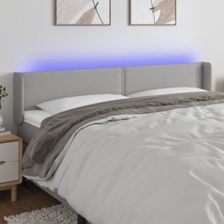 LED-voodipeats, helehall, 163x16x78/88 cm, kangas