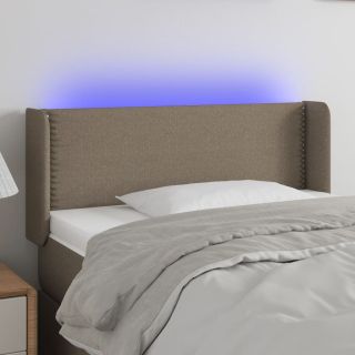 LED-voodipeats, pruunikashall, 103x16x78/88 cm, kangas