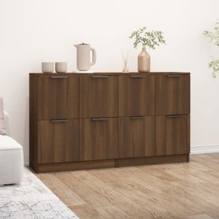 puhvetkapid 2 tk, pruun tamm, 60 x 30 x 70 cm, tehispuit